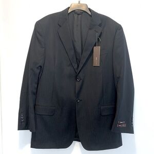 BCBG Avery Wool Blazer Black Pinstripe